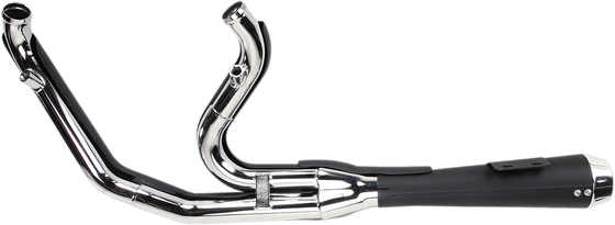 DYNA WIDE GLIDE (2007 - 2015) road rage 2-into-1 short black exhaust | BASSANI XHAUST