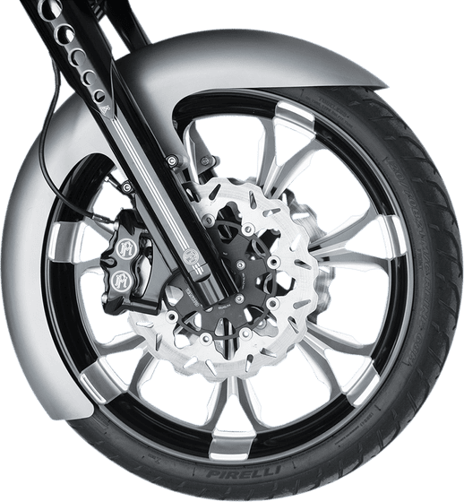 ROAD GLIDE CUSTOM (2015 - 2020) front fender for 19" wheels - natural-raw - steel - 6" | RUSS WERNIMONT DESIGNS