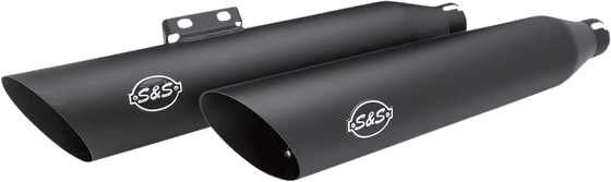 SOFTAIL FAT BOY (2018 - 2022) black 50s style muffler for harley flfb | S&S CYCLE