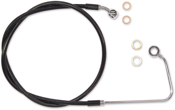 SOFTAIL SLIM (2012 - 2017) black upper front brake line kit | MAGNUM