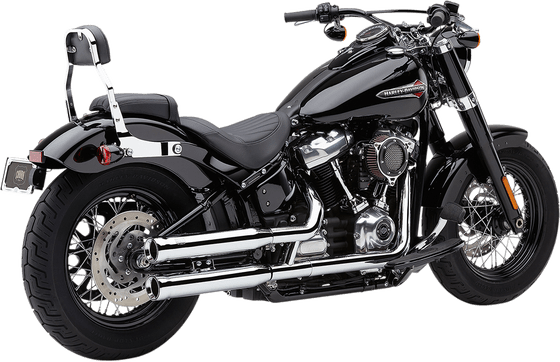 SOFTAIL SLIM (2018 - 2021) chrome neighbor hater mufflers (4") | COBRA