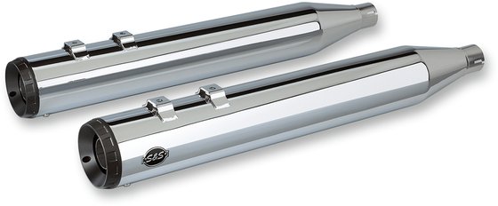 STREET GLIDE SPECIAL (2017 - 2022) grand national slip-on chrome mufflers | S&S CYCLE