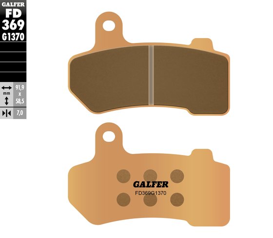 CVO SE ELECTRA GLIDE ULTRA LIMITED (2014 - 2014) sintered ceramic brake pads | GALFER