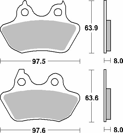 DYNA SUPERGLIDE (2006 - 2006) brake pads | SBS