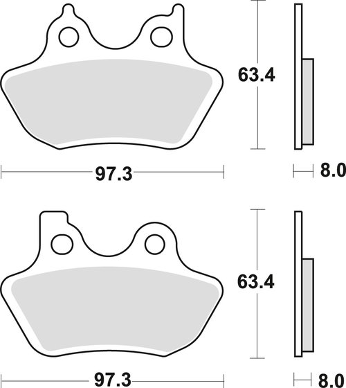 CVO ELECTRA GLIDE ULTRA CLASSIC (2007 - 2008) sintered metal brake pad | TRW