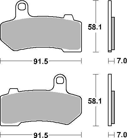 V-ROD (2006 - 2010) brakepads sintered | SBS