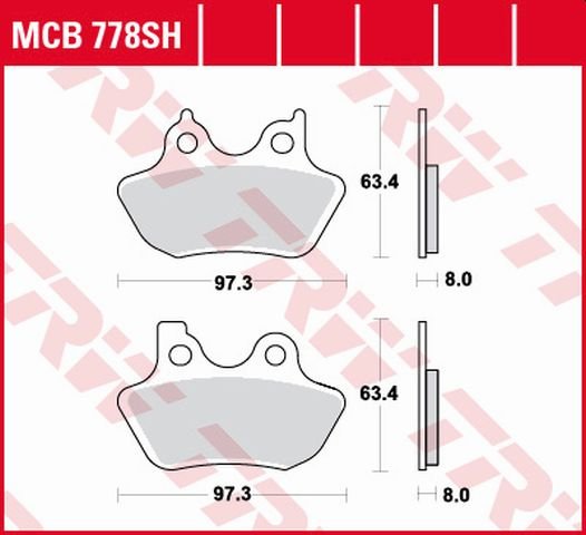 ROAD KING (1999 - 2006) sintered metal brake pads | TRW