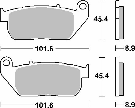 SPORTSTER 883 CUSTOM (2004 - 2013) brakepads sintered | SBS