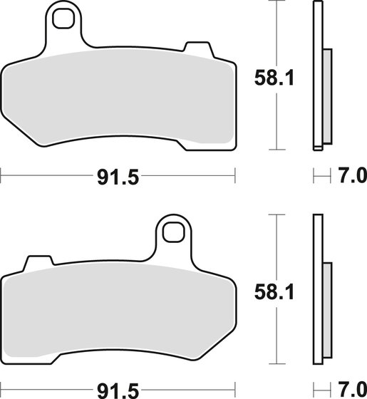 TRI GLIDE ULTRA CLASSIC/CVO (2009 - 2016) sintered metal brake pads | TRW