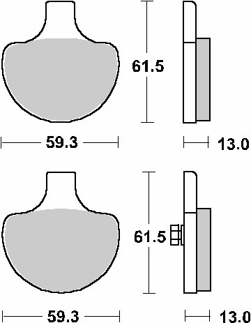 SPORT GLIDE/TOURING GT/DISC GLIDE (1985 - 1999) brakepads sintered | SBS