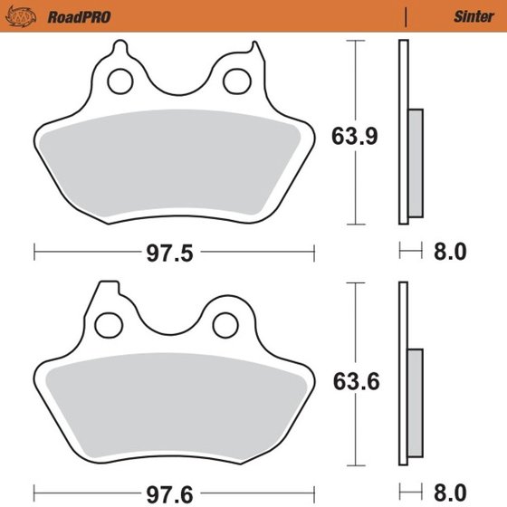 SOFTAIL CUSTOM (2007 - 2007) sintered rear brake pad | MOTO-MASTER