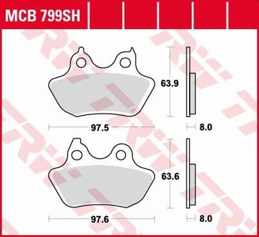 SOFTAIL NIGHT TRAIN (2004 - 2007) sintered metal brake pads | TRW