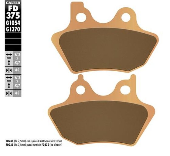 HERITAGE SPRINGER SOFTAIL CLASSIC (2006 - 2006) sintered ceramic brake pads | GALFER