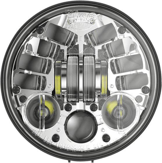 SOFTAIL CROSS BONES (2008 - 2011) adaptyviniai led žibintai - chromuoti (5,75") | J.W. SPEAKER