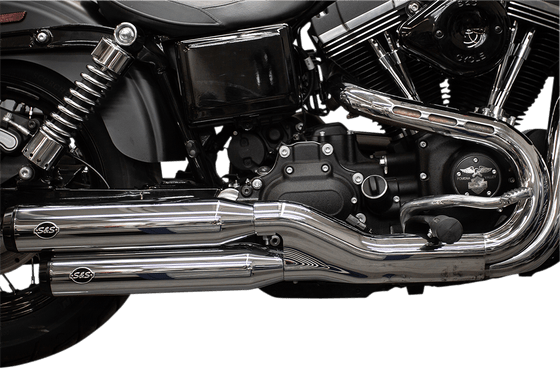 DYNA FAT BOB (2008 - 2017) "grand national" chromuoti duslintuvai su juodais gaubteliais | S&S CYCLE