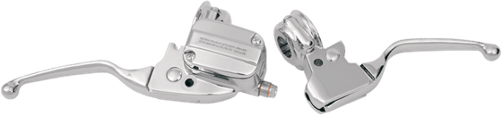 SCREAMIN EAGLE ROAD KING CVO (2008 - 2013) chromuotas vairo valdymo rinkinys su pagrindiniu stabdžių cilindru (15 mm) | DRAG SPECIALTIES