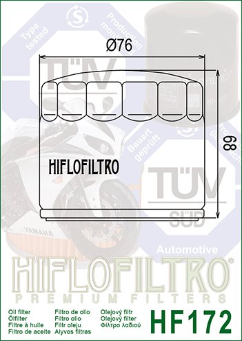 1000 SPORTSTER (1983 - 1984) "hiflo" alyvos filtras hf172c chromuotas | Hiflofiltro