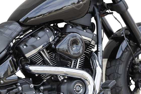 SOFTAIL FAT BOY (2018 - 2022) juodas oro valytuvas, skirtas m8 varikliams | S&S CYCLE