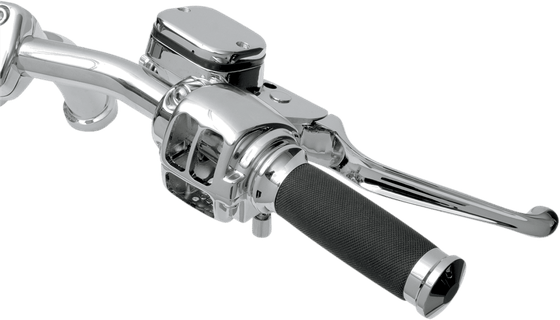 SOFTAIL FAT BOY (1996 - 2010) chromuotas vairo valdymo rinkinys su pagrindiniu stabdžių cilindru (9/16") - 96-13 m. modeliai | DRAG SPECIALTIES