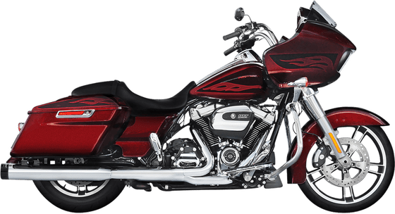 CVO ROAD GLIDE SCREAMIN EAGLE/ULTRA (2017 - 2022) 4 colių chromuotas duslintuvas su chromuotais dangteliais | RINEHART RACING