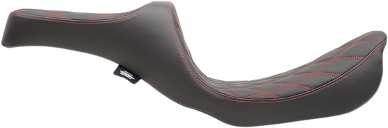 DYNA SUPERGLIDE CUSTOM (2006 - 2014) double diamond black/red sėdynė harley dynaglide | DRAG SPECIALTIES SEATS