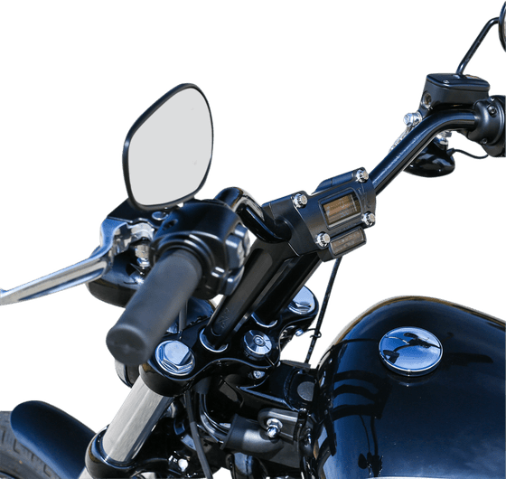 SOFTAIL STREET BOB (2018 - 2022) black 8" handlebar riser with gauge cut out | THRASHIN SUPPLY CO.