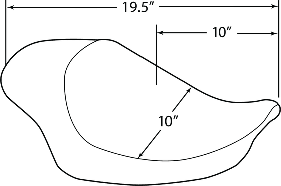 XL1200N (2007 - 2012) 3/4 solo smooth vinyl seat (xl) | DRAG SPECIALTIES SEATS