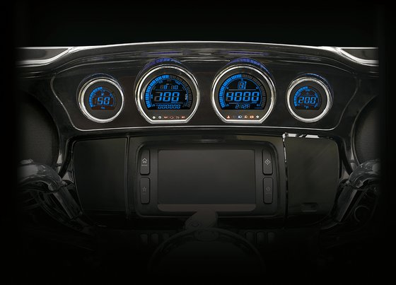 ROAD GLIDE SPECIAL (2015 - 2020) hd-6 gauges set in black | KOSO NORTH AMERICA