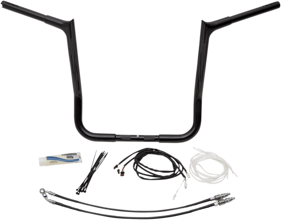 ELECTRA GLIDE STANDARD POLICE (2019 - 2020) 16" black pointed handlebar for harley davidson fl models | FAT BAGGERS INC.