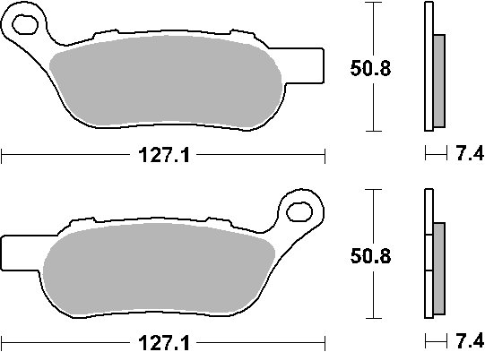 DYNA LOW RIDER (2008 - 2017) brakepads sintered rear | SBS