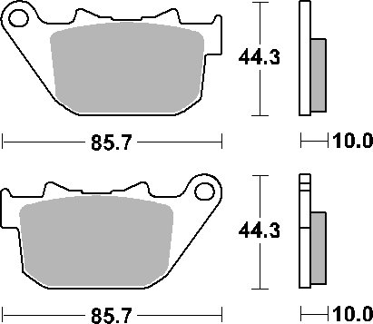 SPORTSTER FORTY-EIGHT (2011 - 2013) brakepads sintered rear | SBS